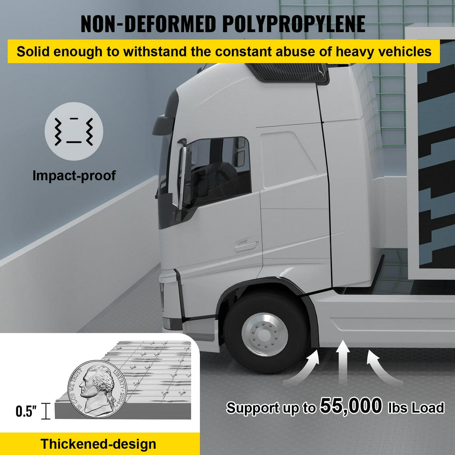 BENTISM Garage Tiles Interlocking Garage Flooring Tiles 12x12" 25 Pack Silver - Image 4