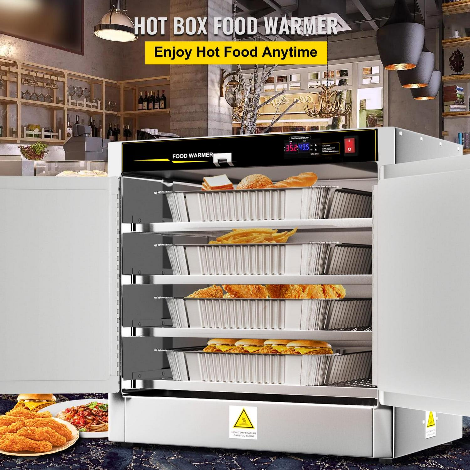 BENTISM Hot Box Food Warmer, 25x15x24in Concession Warmer with Water Tray, Four Disposable Catering Pans, Tested to UL Standards listed - Image 2