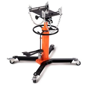 BENTISM Hydraulic Transmission Jack 1322 lbs Height 32-67in 360° Swivel Wheels Car Jack with Adjustable Tray For Cars Lift