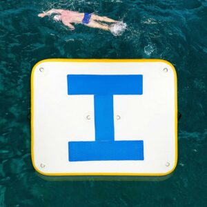 VEVOR Inflatable Dock Platform, Inflatable Floating Dock 8x5 ft with Electric Air Pump