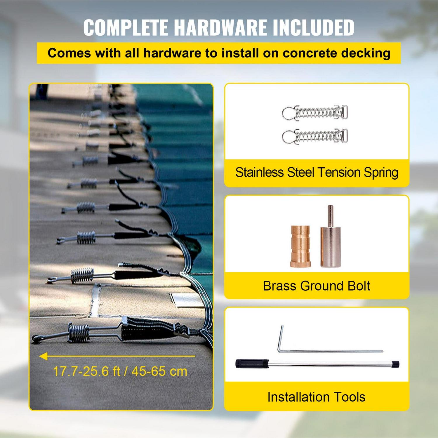 BENTISM Inground Pool Safety Cover Winter Pool Cover 16 x 30 ft with Anchor Tools - Image 7