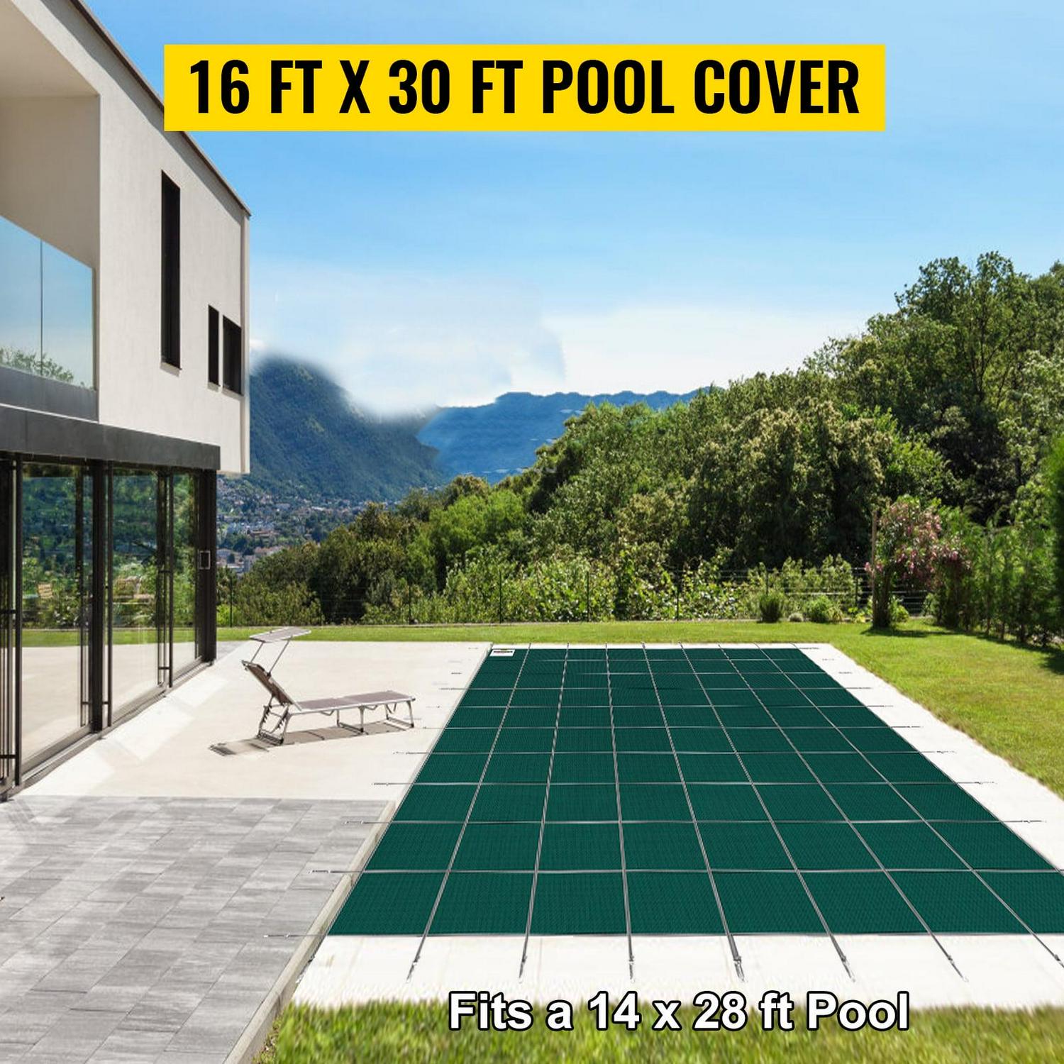BENTISM Inground Pool Safety Cover Winter Pool Cover 16 x 30 ft with Anchor Tools - Image 6