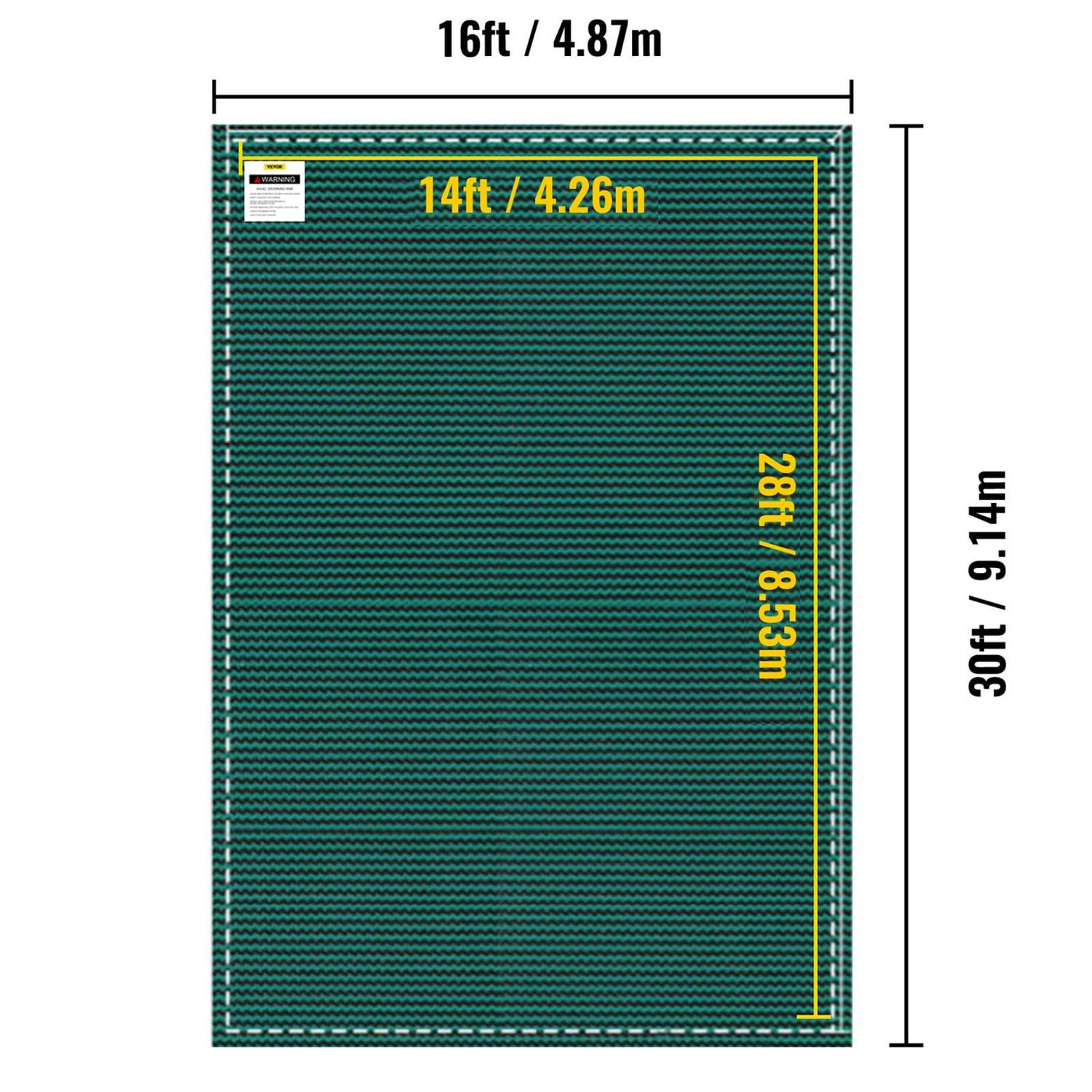 BENTISM Inground Pool Safety Cover Winter Pool Cover 16 x 30 ft with Anchor Tools - Image 8