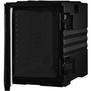 VEVOR Insulated Food Pan Carrier Front Load Catering Box Stackable 82 Qt Black