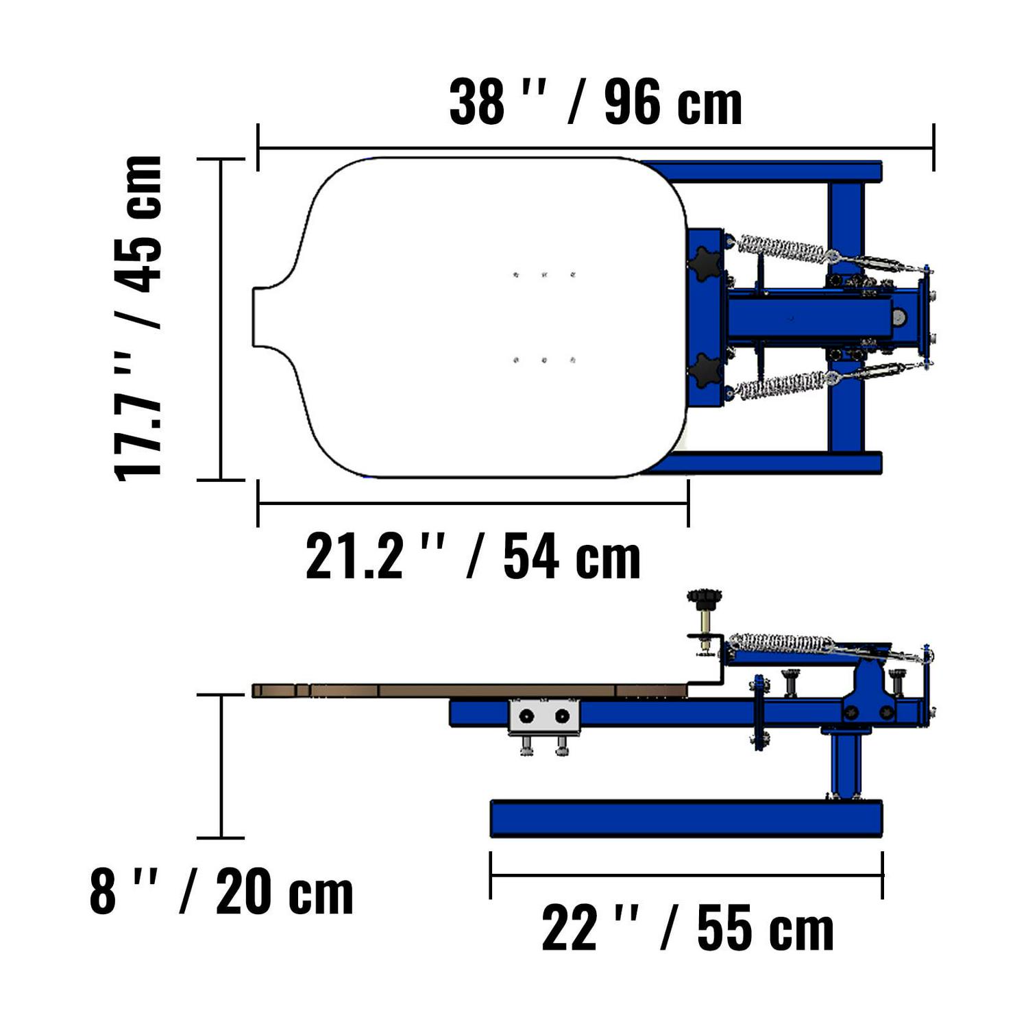 BENTISM Screen Printing Machine, 1 Color 1 Station Screen Printing Press, 21.7"X 17.7" Silk Screen Printing for T-Shirt DIY Printing Removable Pallet - Image 8