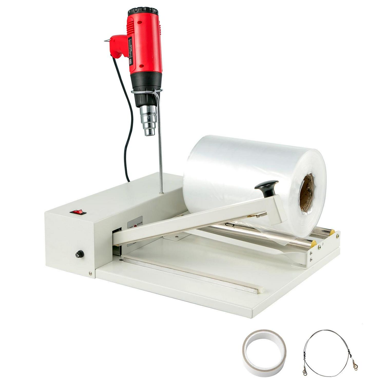 BENTISM Shrink Wrap Machine W/ Heat Gun 12"/30.5CM Sealing Length For Books Toys Food 450W Machine 1800W Heat Gun