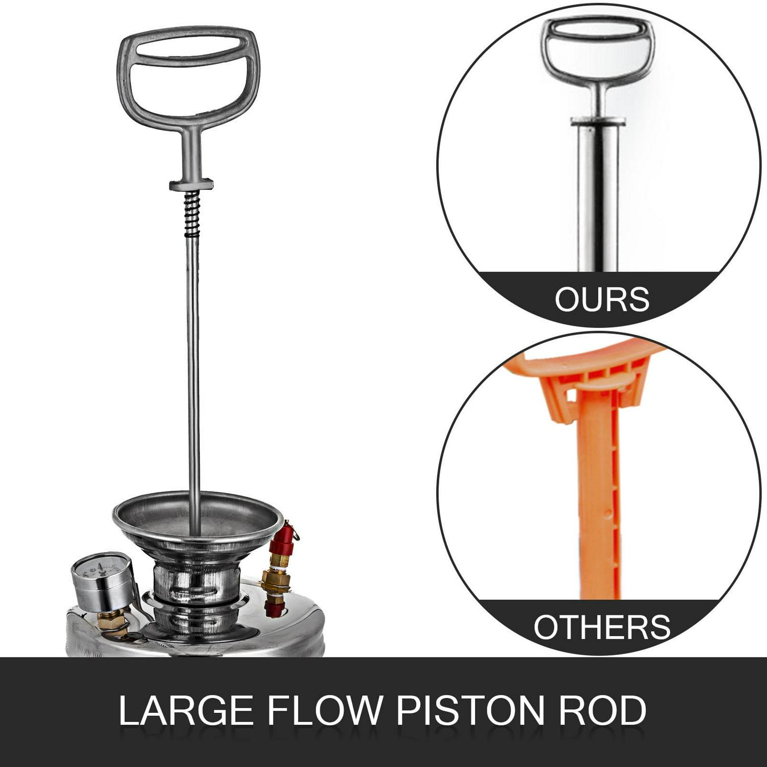 BENTISM Stainless Steel Pest Control Sprayer Handheld Pumped Garden Cleaning 1 Gallon - Image 4