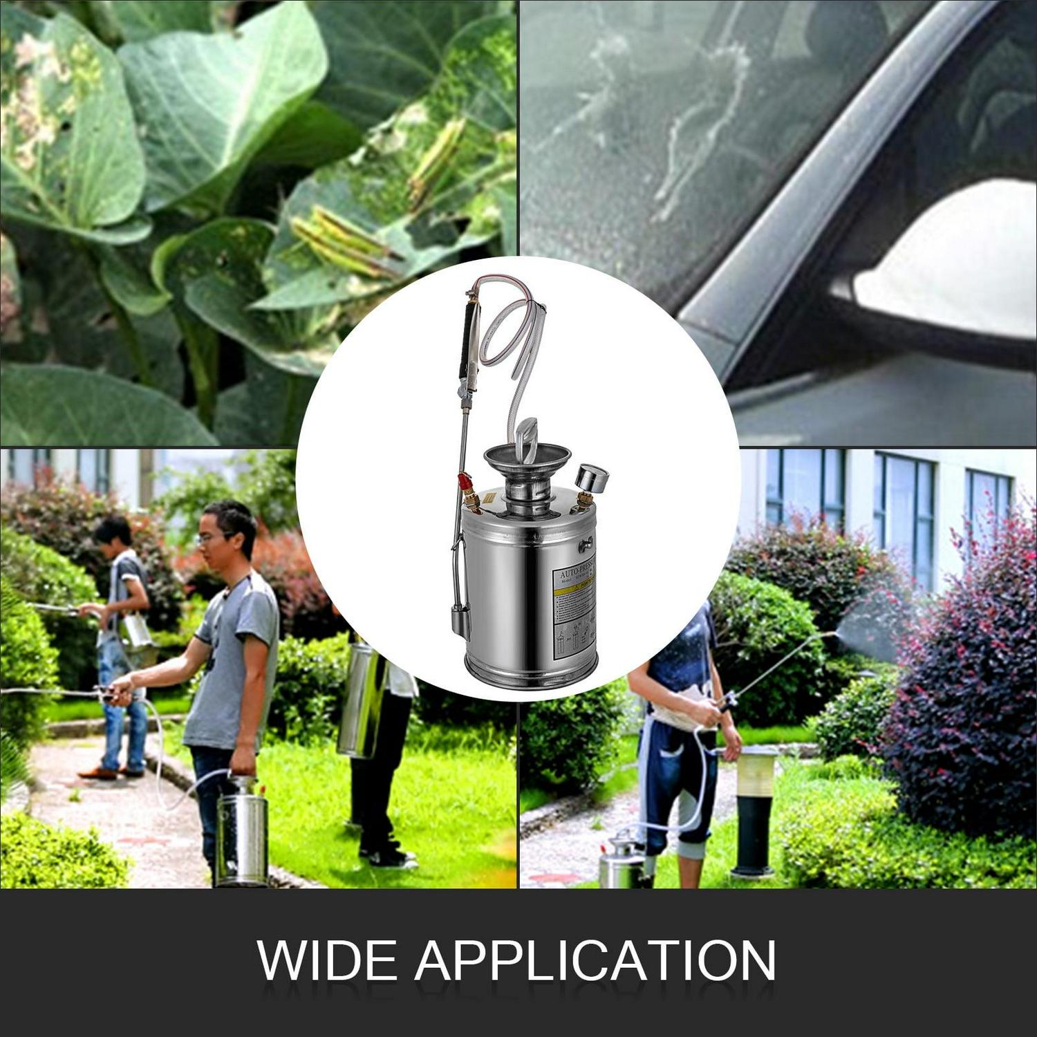 BENTISM Stainless Steel Pest Control Sprayer Handheld Pumped Garden Cleaning 1 Gallon - Image 7