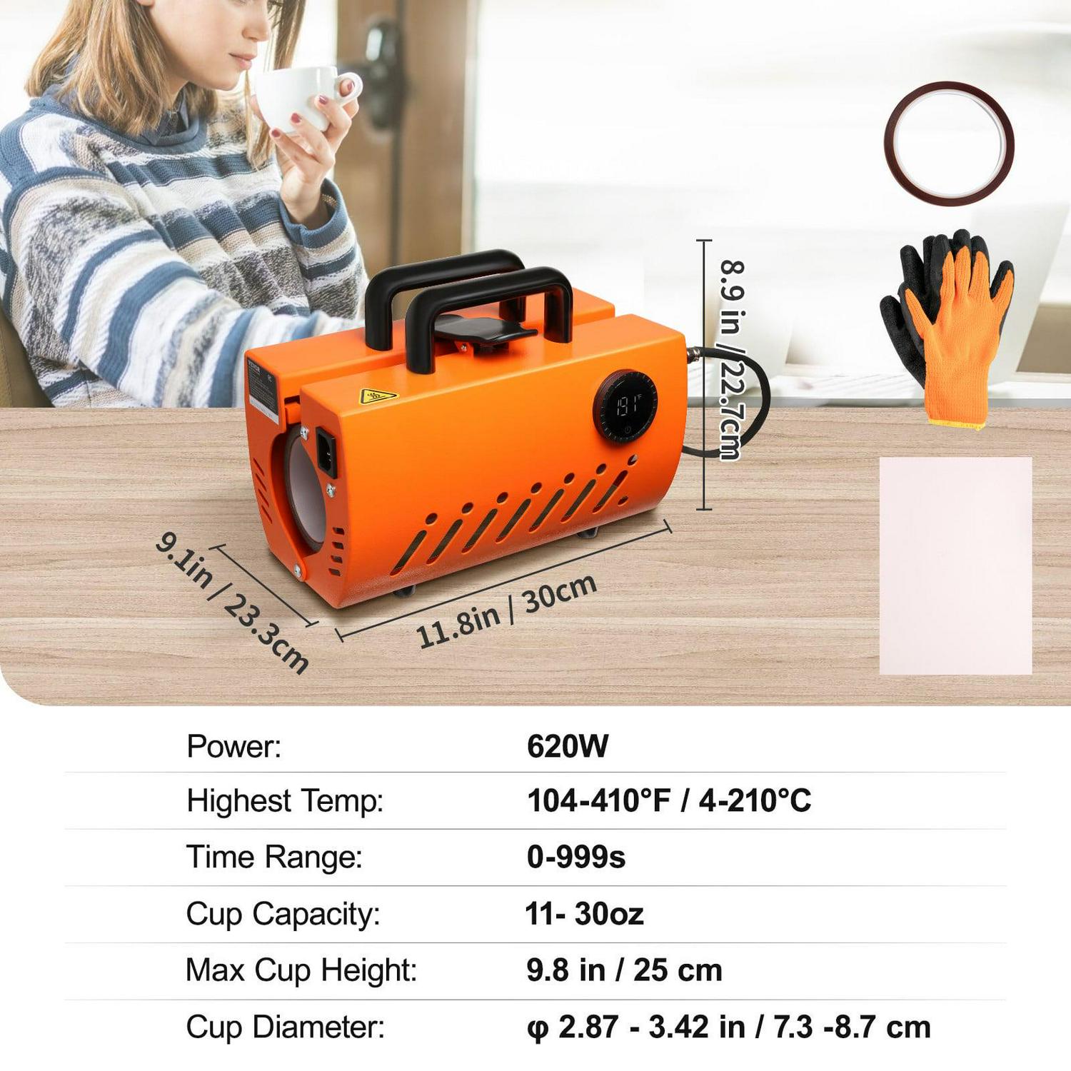 BENTISM Mug Heat Press Tumbler Heat Press Machine Sublimation Blanks 11-15oz 30oz - Image 7