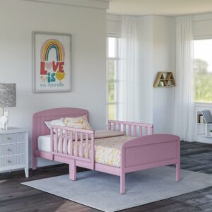 BK Furniture Harrisburg XL Wooden Toddler Bed, Pink