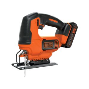 BLACK+DECKER 20V MAX* POWERCONNECT Cordless Variable Speed Jigsaw Kit, BDCJS20C