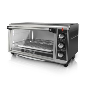 BLACK+DECKER 8 Slice Extra-Wide Stainless Steel Countertop Toaster Oven, TO3250XSB