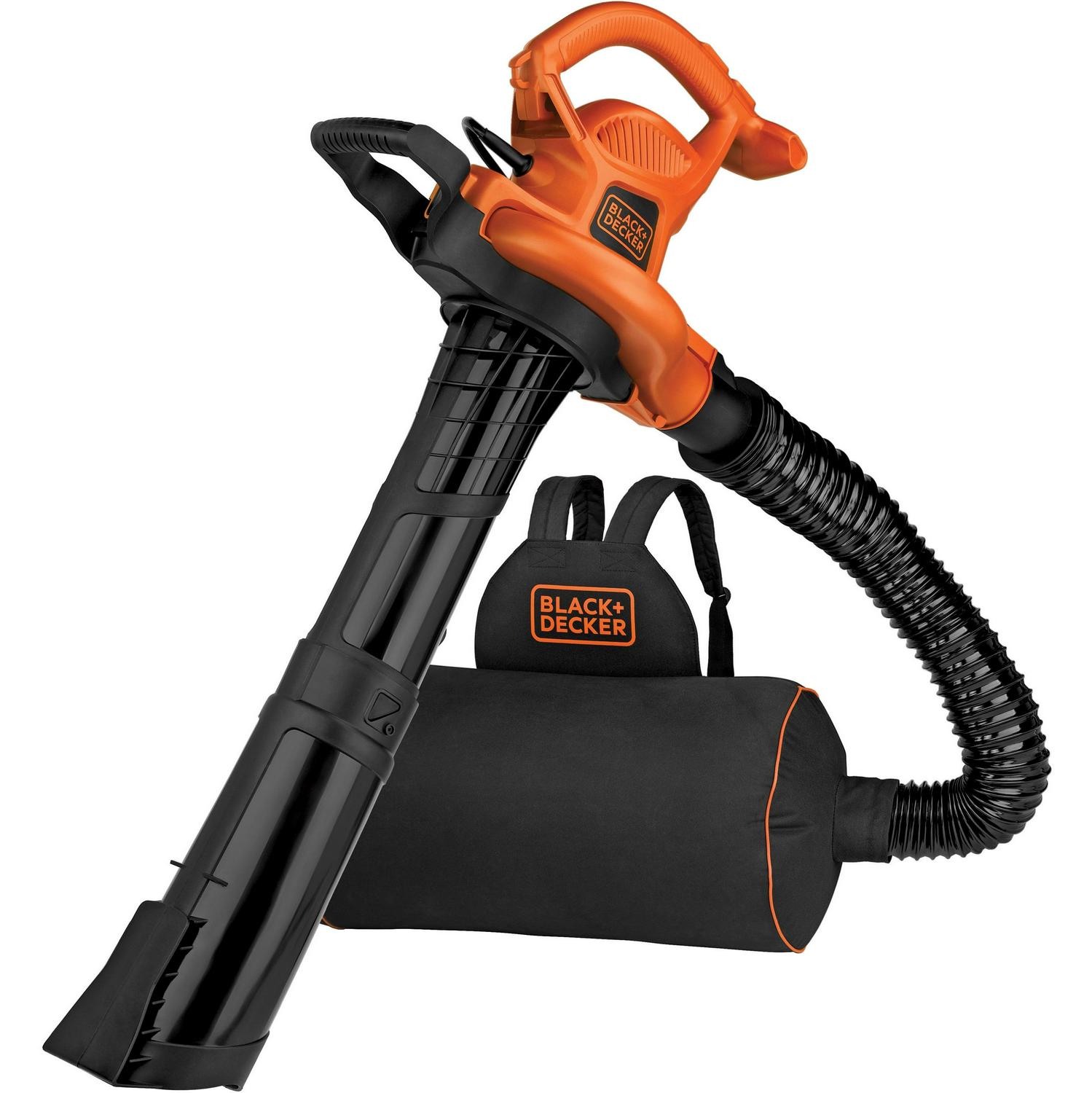 BLACK+DECKER VACPACK 120V/240V 12 Amp Corded 3-in-1 Leaf Blower/Vacuum/Mulcher, (BEBL7000)
