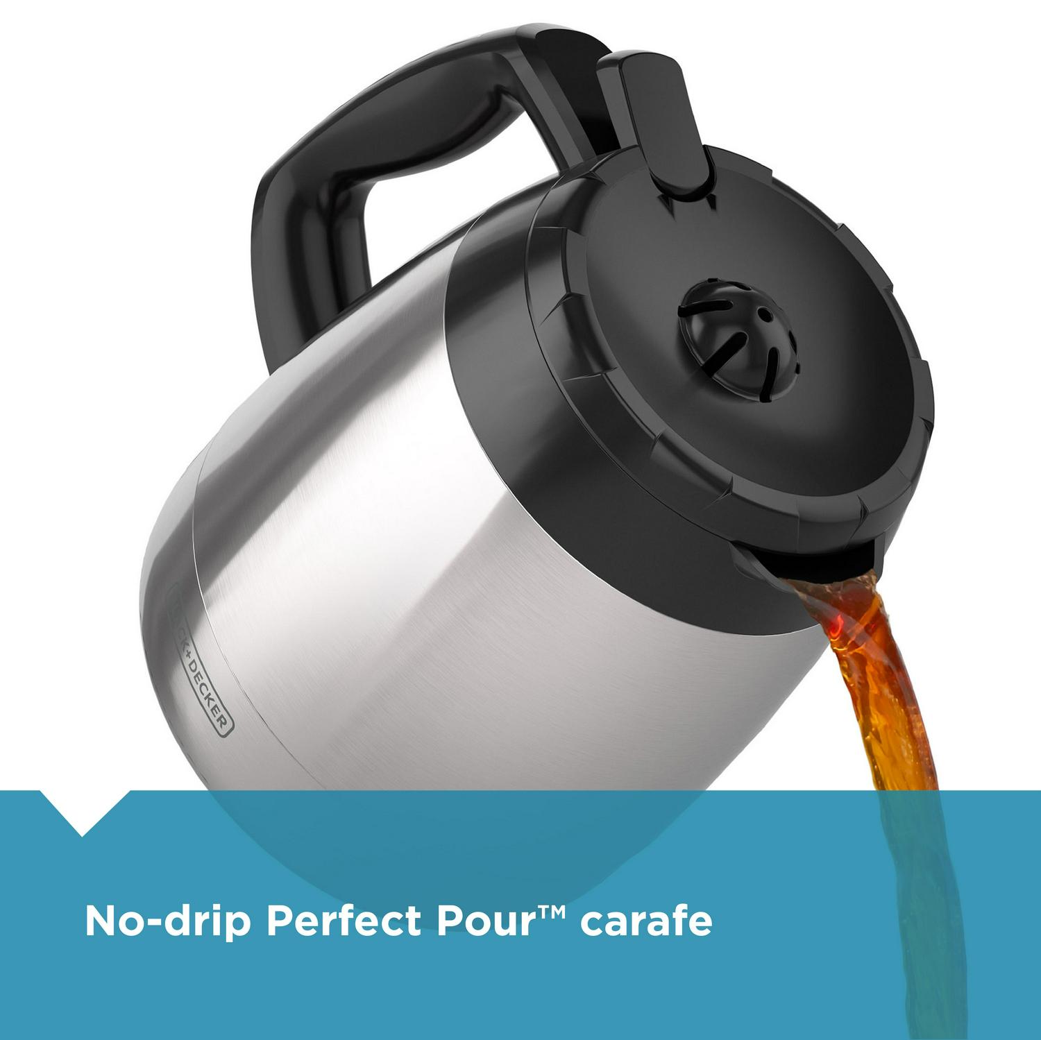 BLACK+DECKER CM2035B-1 12-Cup Thermal Coffee Maker with Stainless Steel Carafe and Digital Controls, Black - Image 8