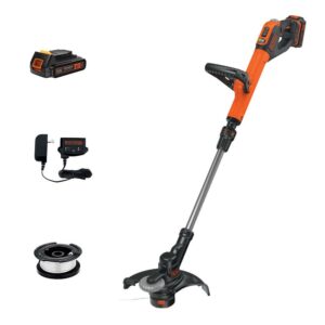 BLACK+DECKER 20V String Trimmer and Edger, 12-Inch, 1.5Ah, Two Batteries Included