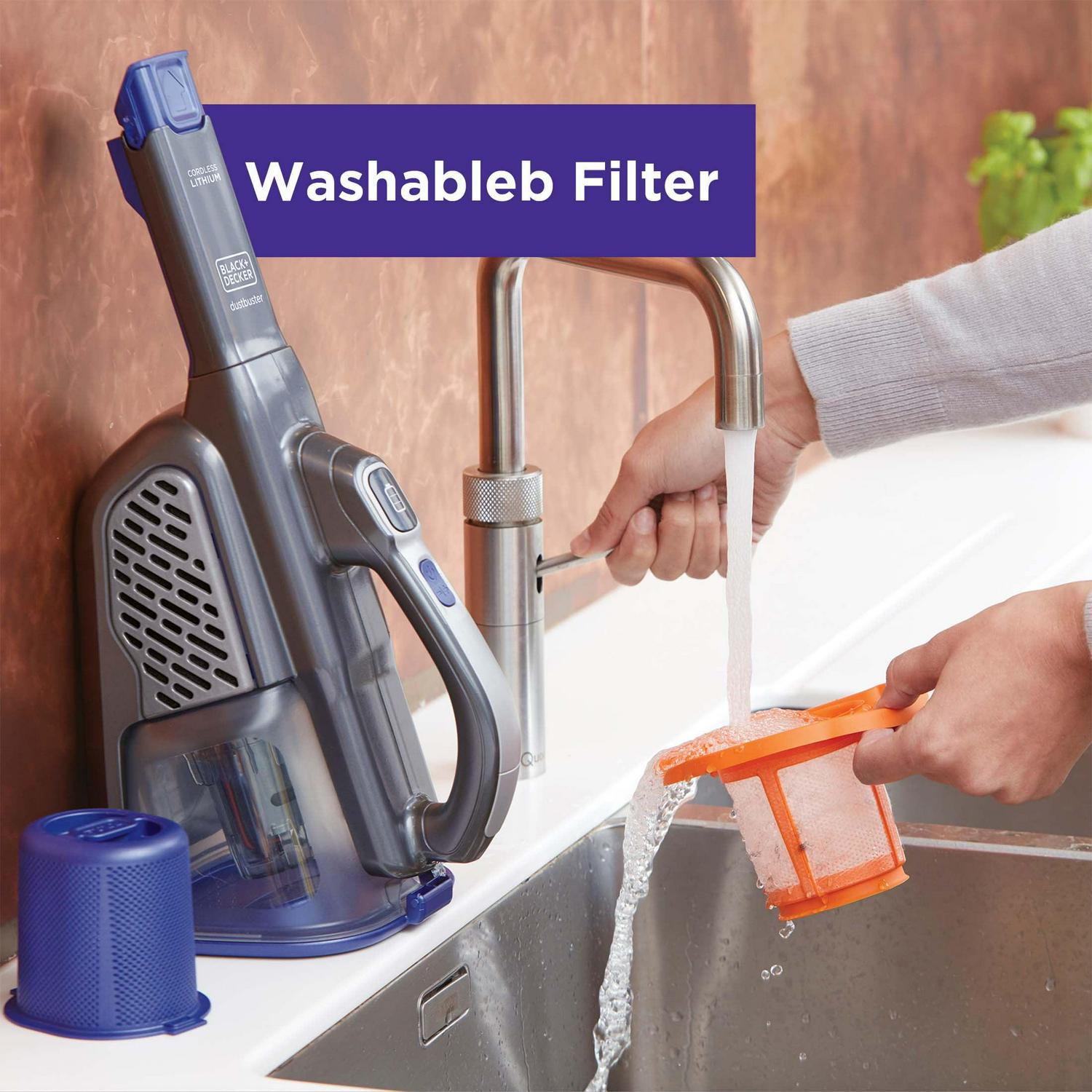 BLACK+DECKER dustbuster furbuster AdvanceClean+ Cordless Pet Handheld Vacuum, HHVK515JP07 - Image 7