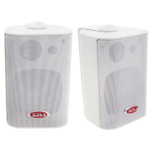 Boss Audio MR4.3W Marine Speakers, 200 Watts Per Pair, 4 Inch, 3 Way