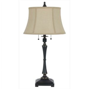 Cal Lighting Madison 16" Durable Metal Table Lamp in Oil Rubbed Bronze