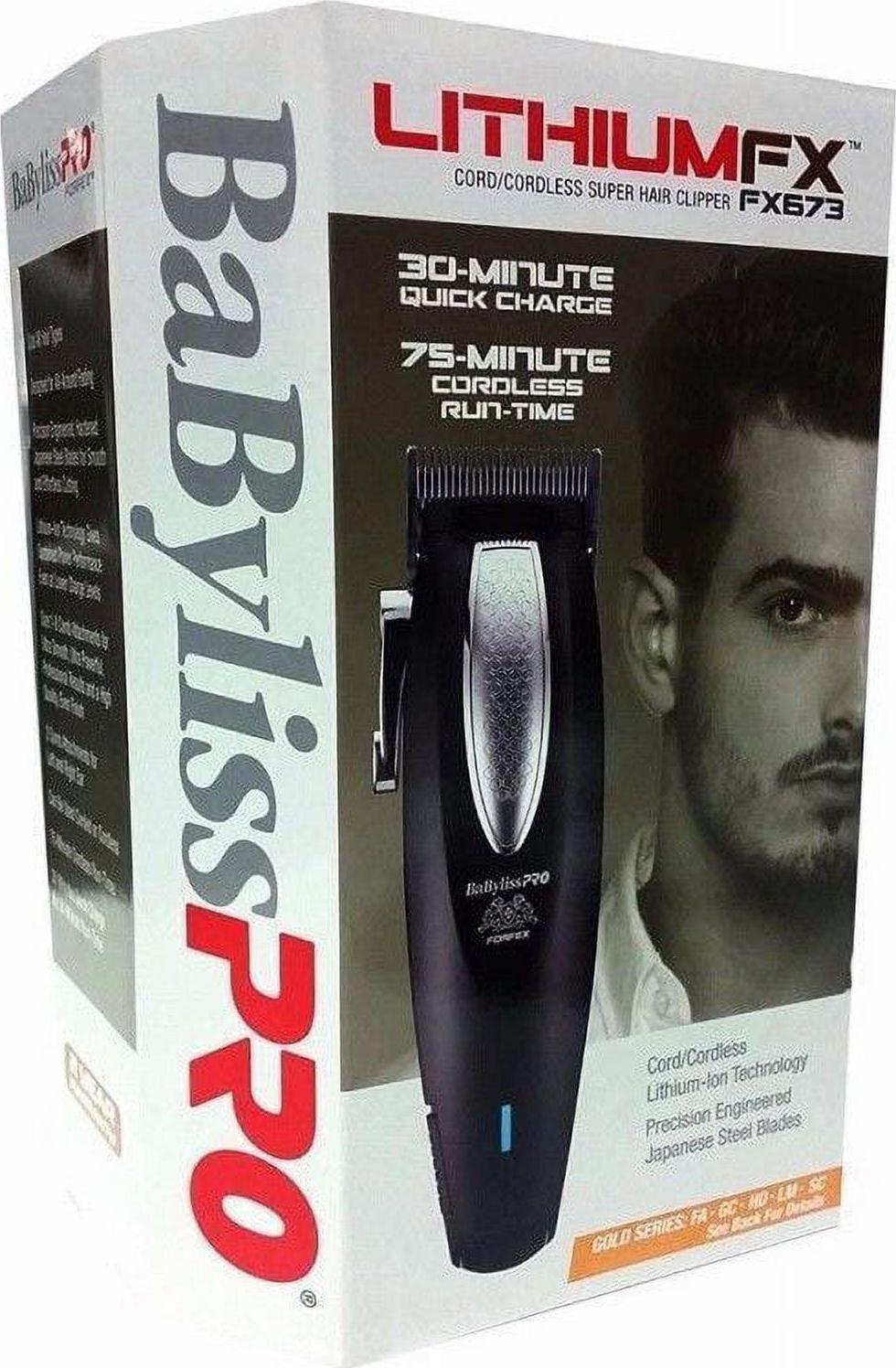 BaByliss PRO Lithium FX Cord/Cordless Lithium Ergonomic Clipper FX673N - Image 4