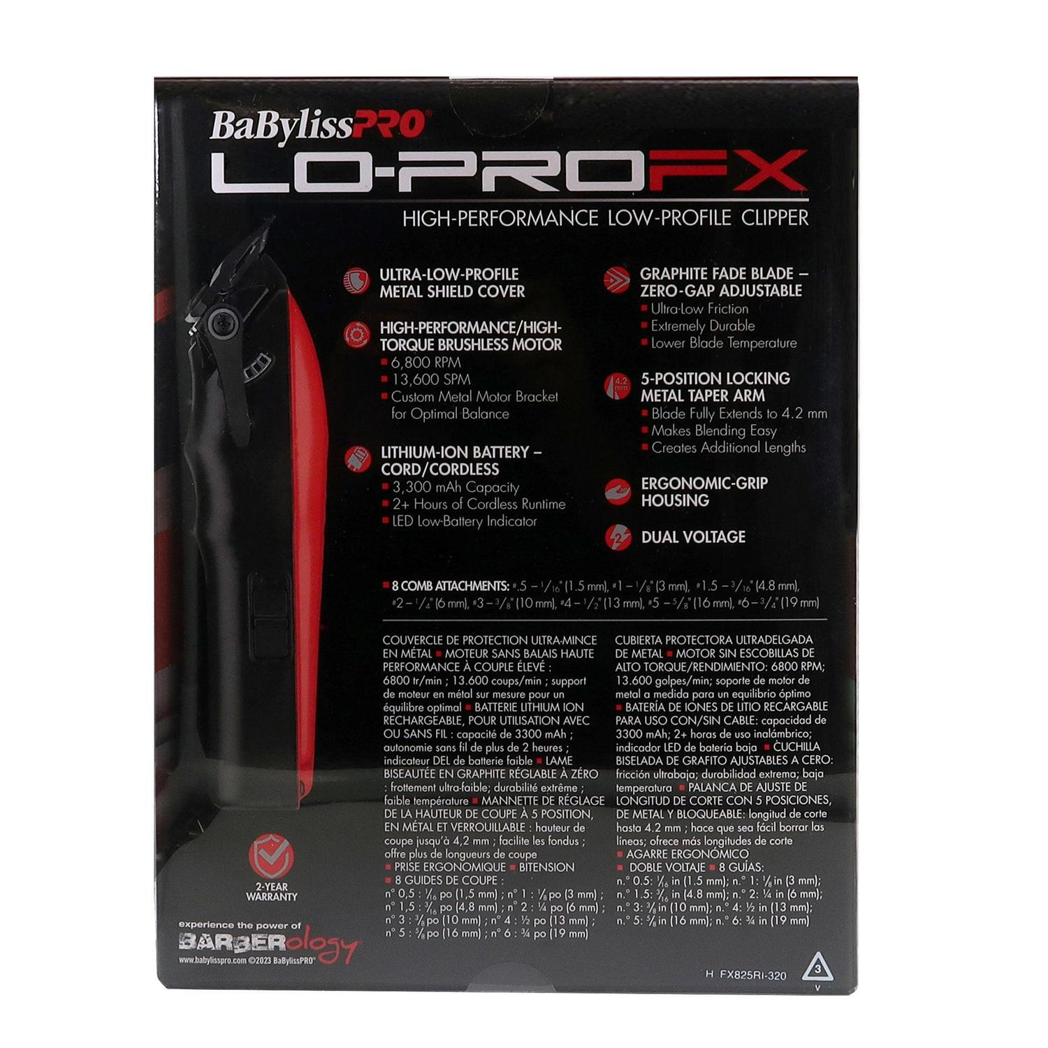 BaByliss Professional Lo-ProFX Collection, Red - Image 6