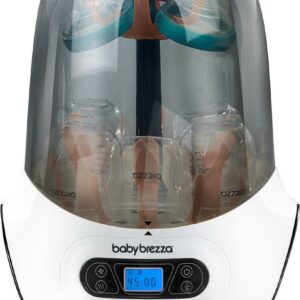 Baby Brezza Baby Bottle Sterilizer and Dryer Machine Electric Steam Sterilization - Pacifiers, Glass, Plastic, and Newborn Feeding Bottles