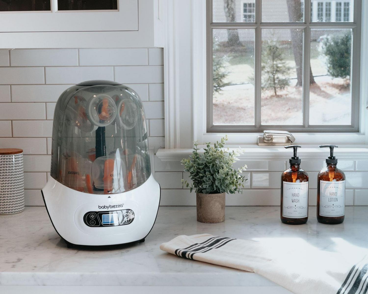 Baby Brezza Baby Bottle Sterilizer and Dryer Machine Electric Steam Sterilization - Pacifiers, Glass, Plastic, and Newborn Feeding Bottles - Image 3