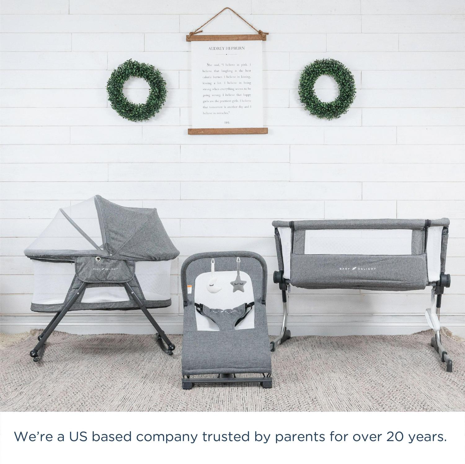 Baby Delight Beside Me Dreamer Bassinet & Bedside Sleeper, Charcoal Tweed, Ages 0-5 Months (Unisex) - Image 6