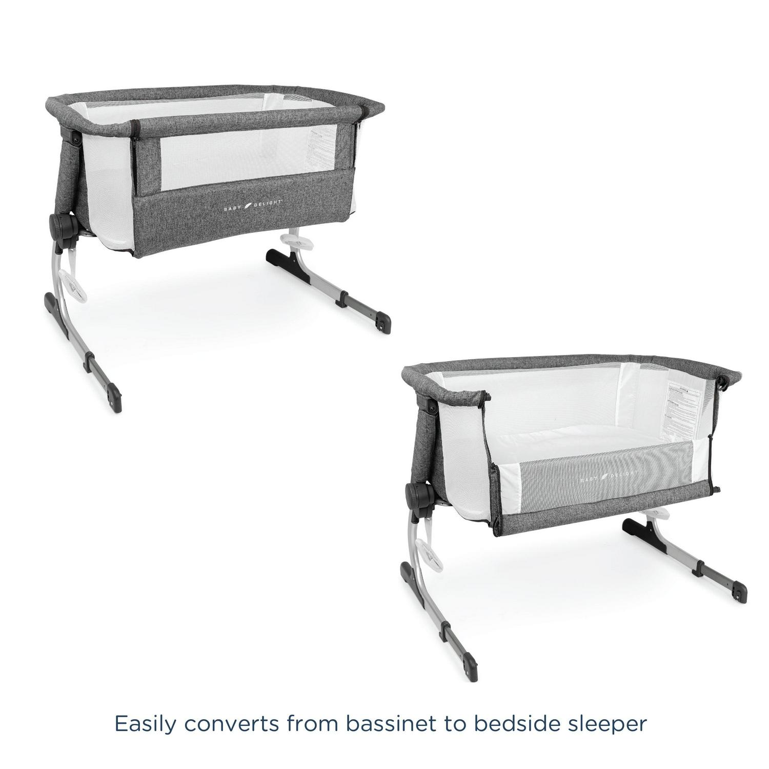 Baby Delight Beside Me Dreamer Bassinet & Bedside Sleeper, Charcoal Tweed, Ages 0-5 Months (Unisex) - Image 2