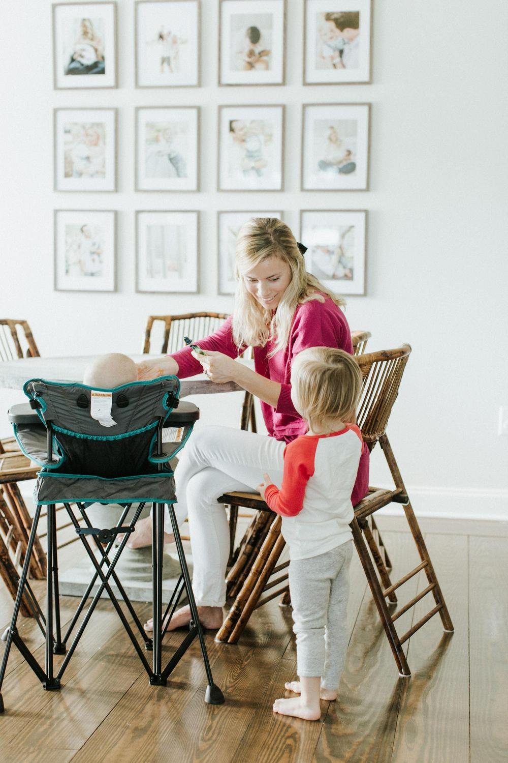 Baby Delight Go with Me Uplift Portable Infant High Chair, Indoor and Outdoor, Teal & Grey (Unisex) - Image 9