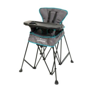 Baby Delight Go with Me Uplift Portable Infant High Chair, Indoor and Outdoor, Teal & Grey (Unisex)