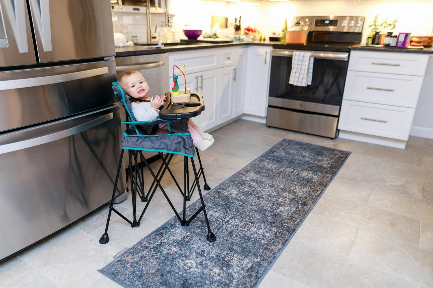 Baby Delight Go with Me Uplift Portable Infant High Chair, Indoor and Outdoor, Teal & Grey (Unisex) - Image 11