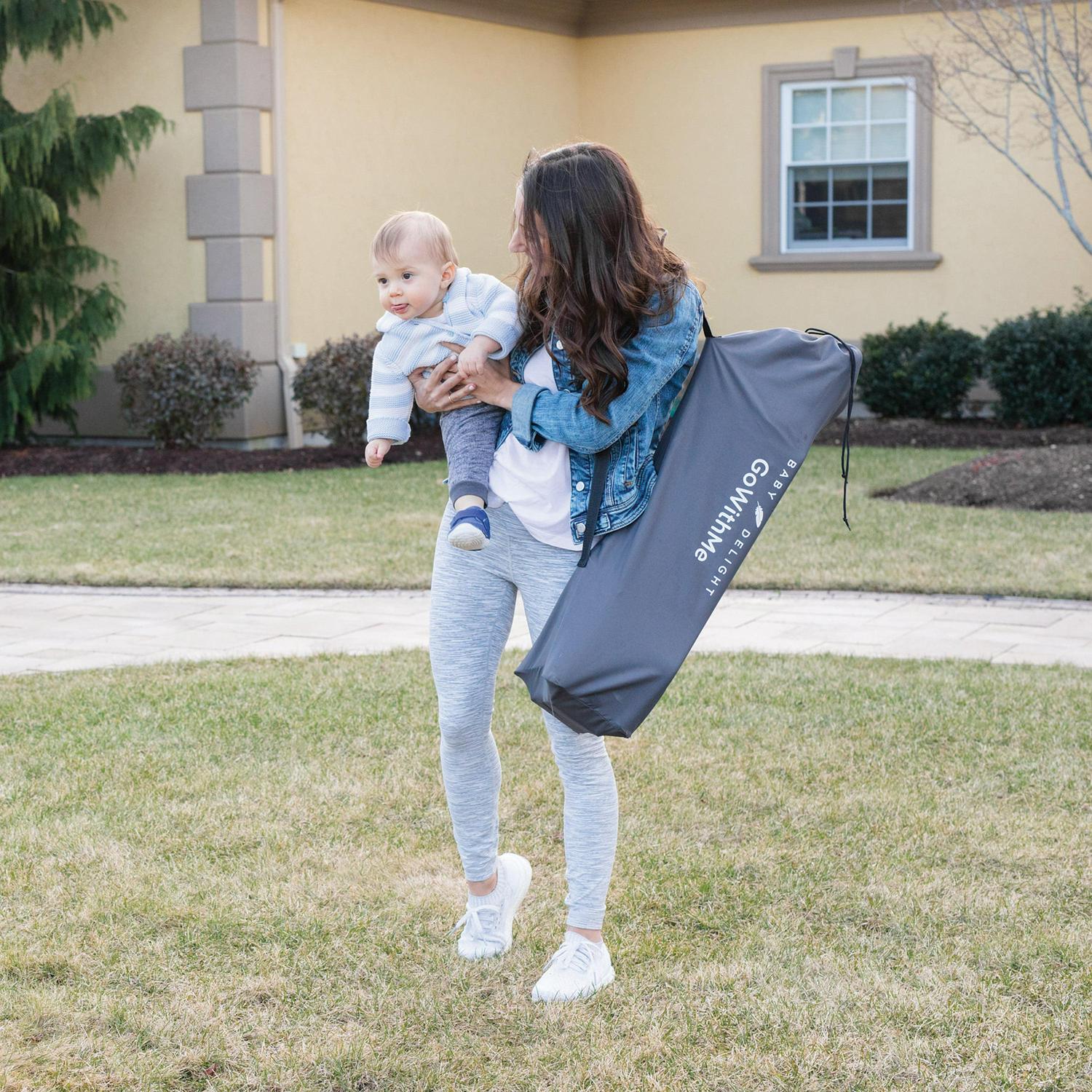 Baby Delight Go with Me Uplift Portable Infant High Chair, Indoor and Outdoor, Teal & Grey (Unisex) - Image 7