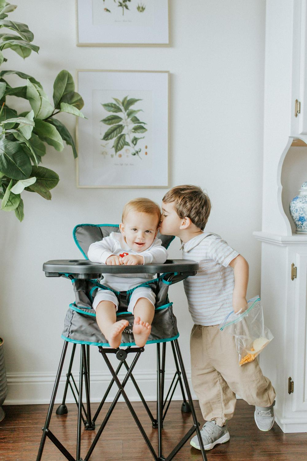 Baby Delight Go with Me Uplift Portable Infant High Chair, Indoor and Outdoor, Teal & Grey (Unisex) - Image 2