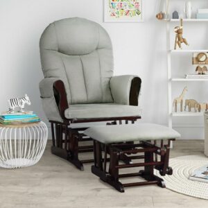 Baby Relax Huntington Glider Rocker, Gray and Espresso