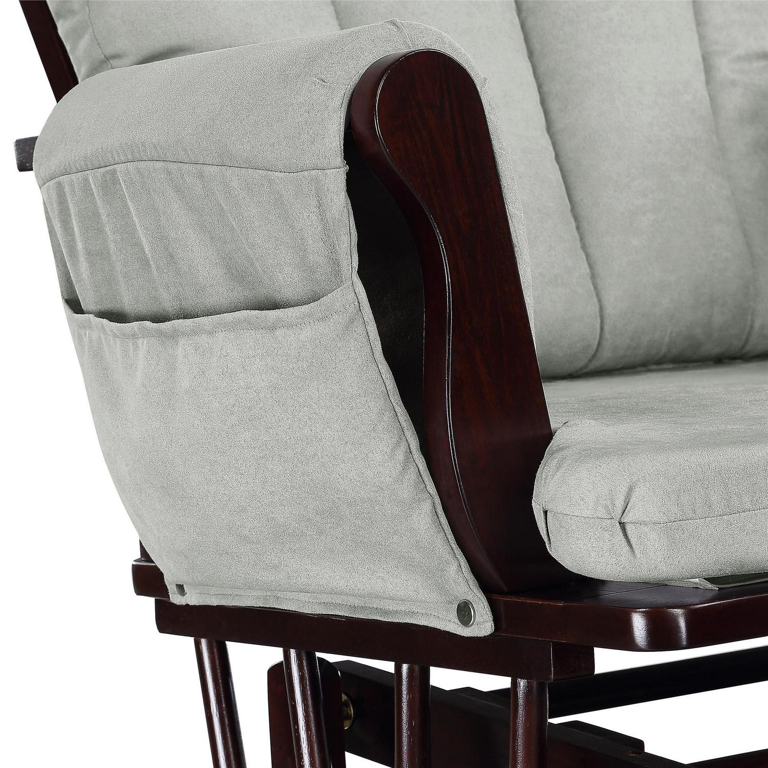 Baby Relax Huntington Glider Rocker, Gray and Espresso - Image 13