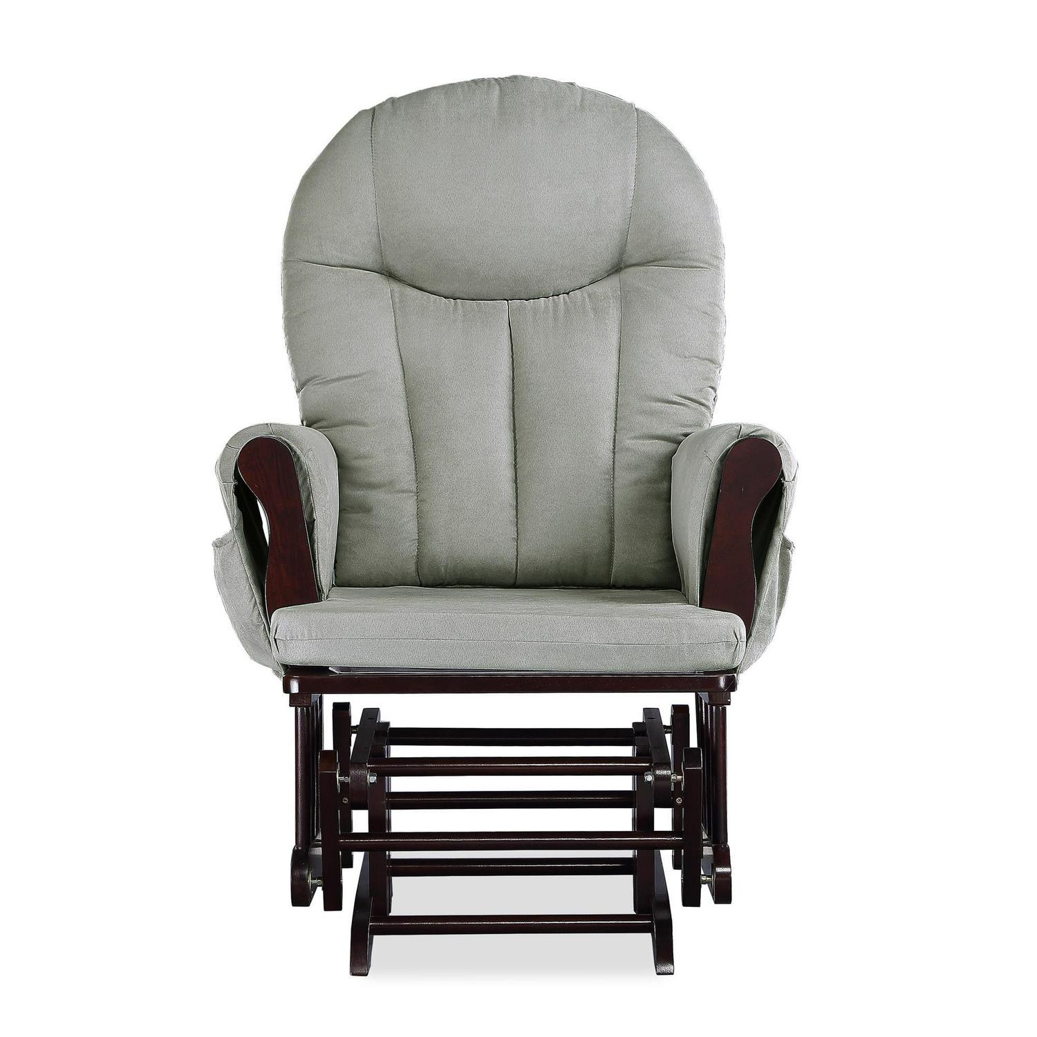 Baby Relax Huntington Glider Rocker, Gray and Espresso - Image 9