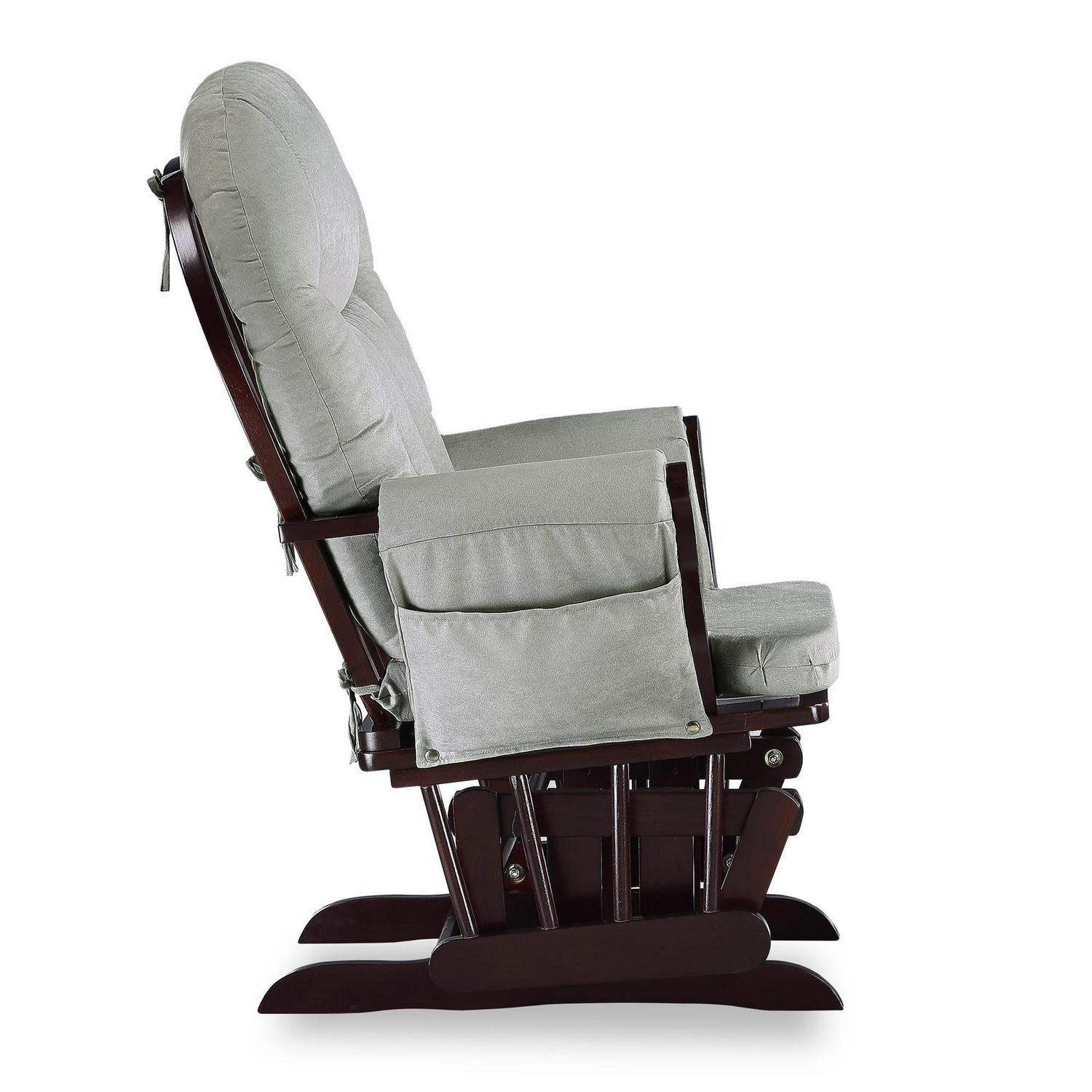 Baby Relax Huntington Glider Rocker, Gray and Espresso - Image 14
