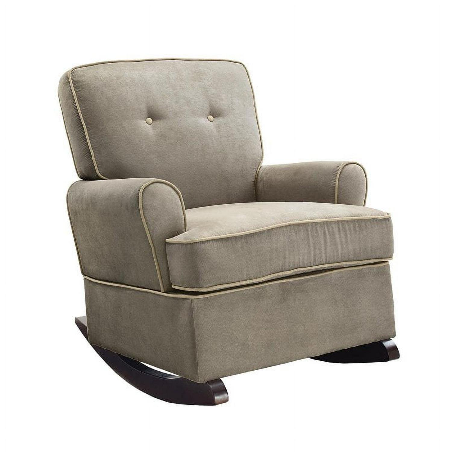 Baby Relax Tinsley Contemporary Upholstered Rocker in Dark Taupe - Image 2