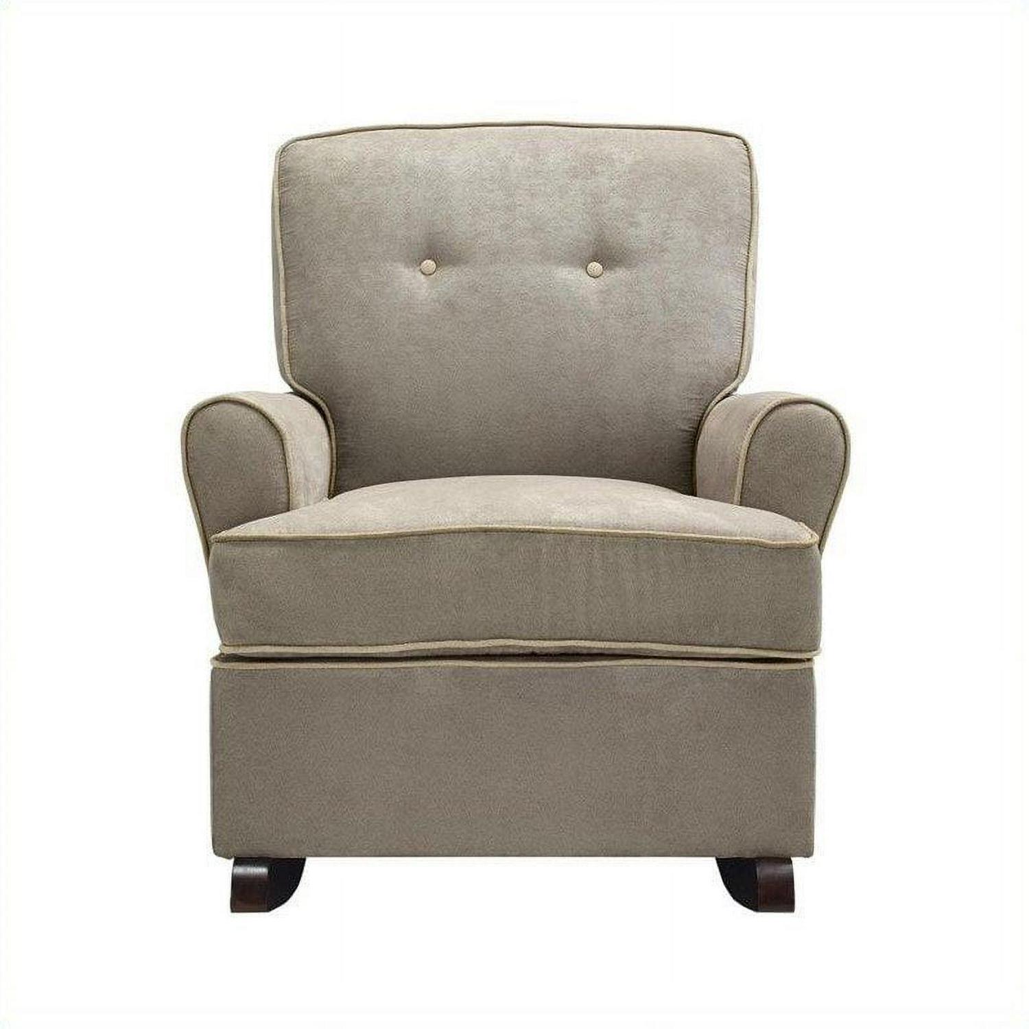 Baby Relax Tinsley Contemporary Upholstered Rocker in Dark Taupe - Image 4