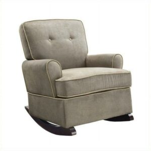Baby Relax Tinsley Contemporary Upholstered Rocker in Dark Taupe