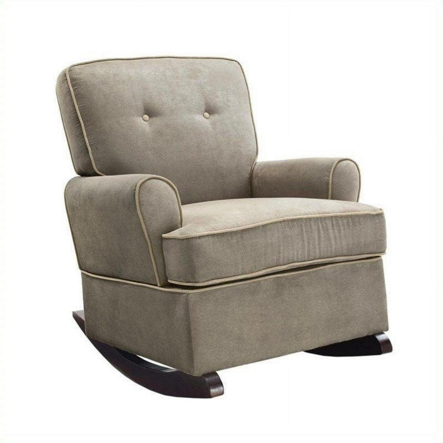 Baby Relax Tinsley Contemporary Upholstered Rocker in Dark Taupe