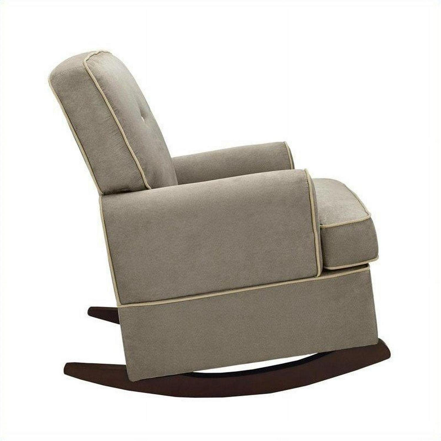 Baby Relax Tinsley Contemporary Upholstered Rocker in Dark Taupe - Image 5