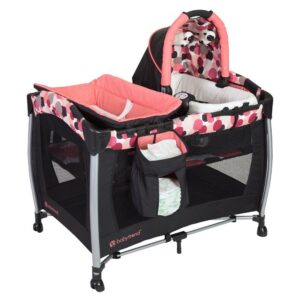 Baby Trend Resort Elite Nursery Center with Bassinet and Travel Bag - Dotty Pink, Female
