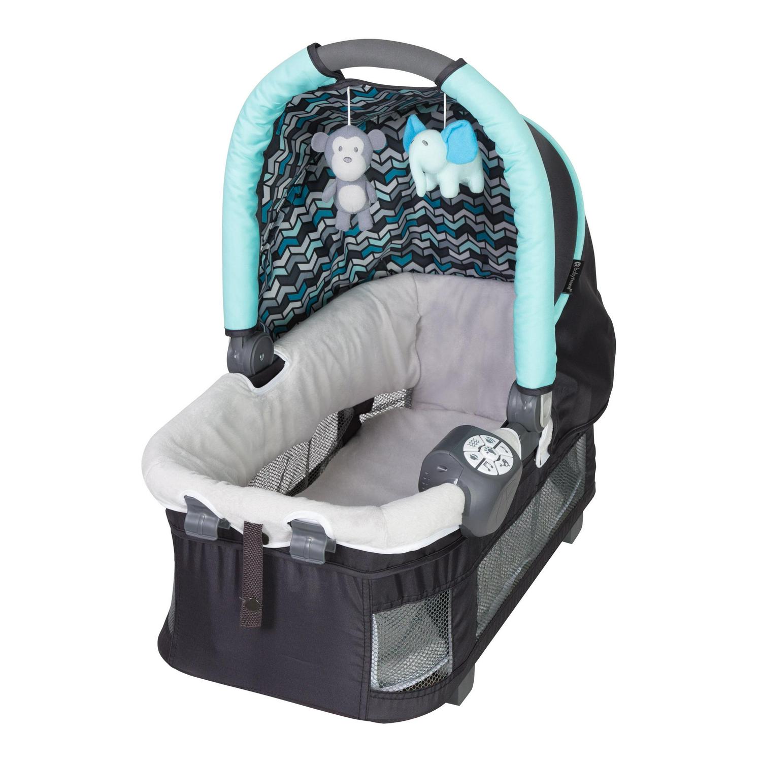 Baby Trend Resort Elite Nursery Center Playard with Bassinet and Travel Bag, Laguna Blue - Image 7