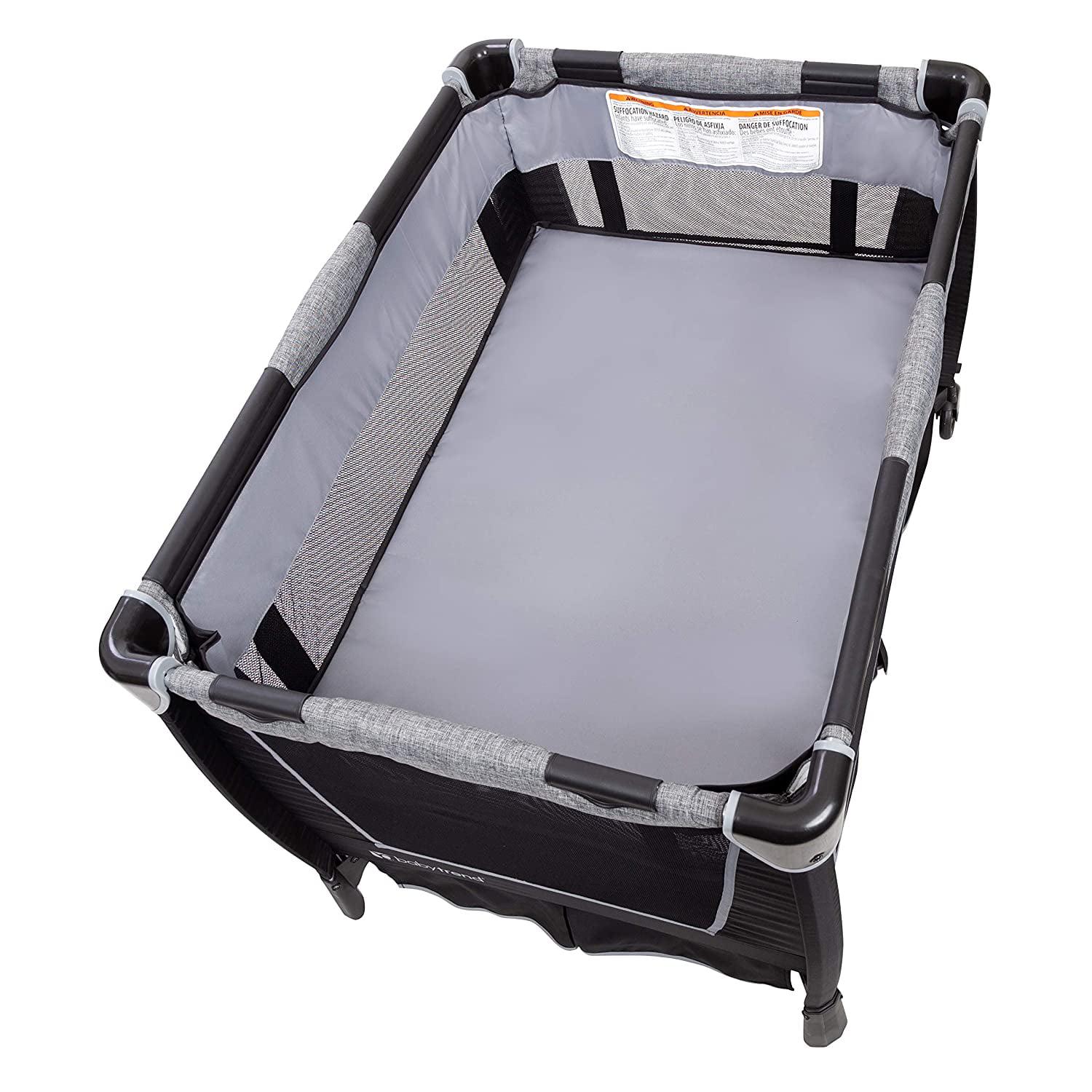 Baby Trend Retreat Twins Nursery Center, Quarry - Twin Playard with 2 Bassinets, Changing Table, and Music Center - Image 7