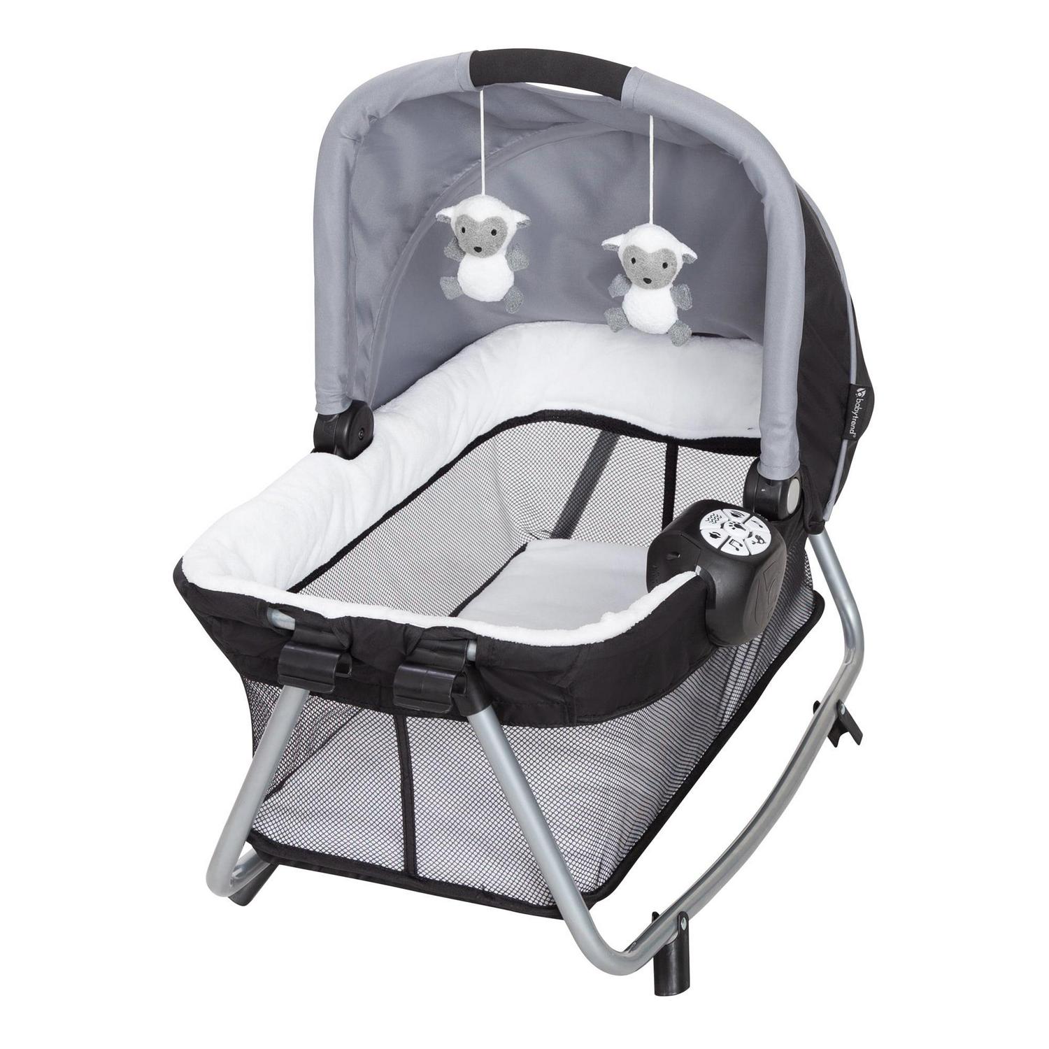 Baby Trend Simply Smart Nursery Center Playard with Bassinet and Travel Bag - Whisper Grey - Image 3