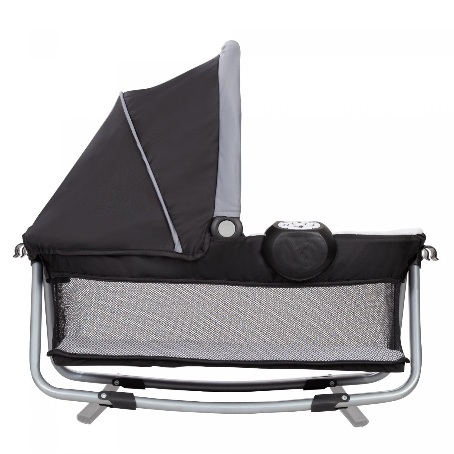 Baby Trend Simply Smart Nursery Center Playard with Bassinet and Travel Bag - Whisper Grey - Image 8