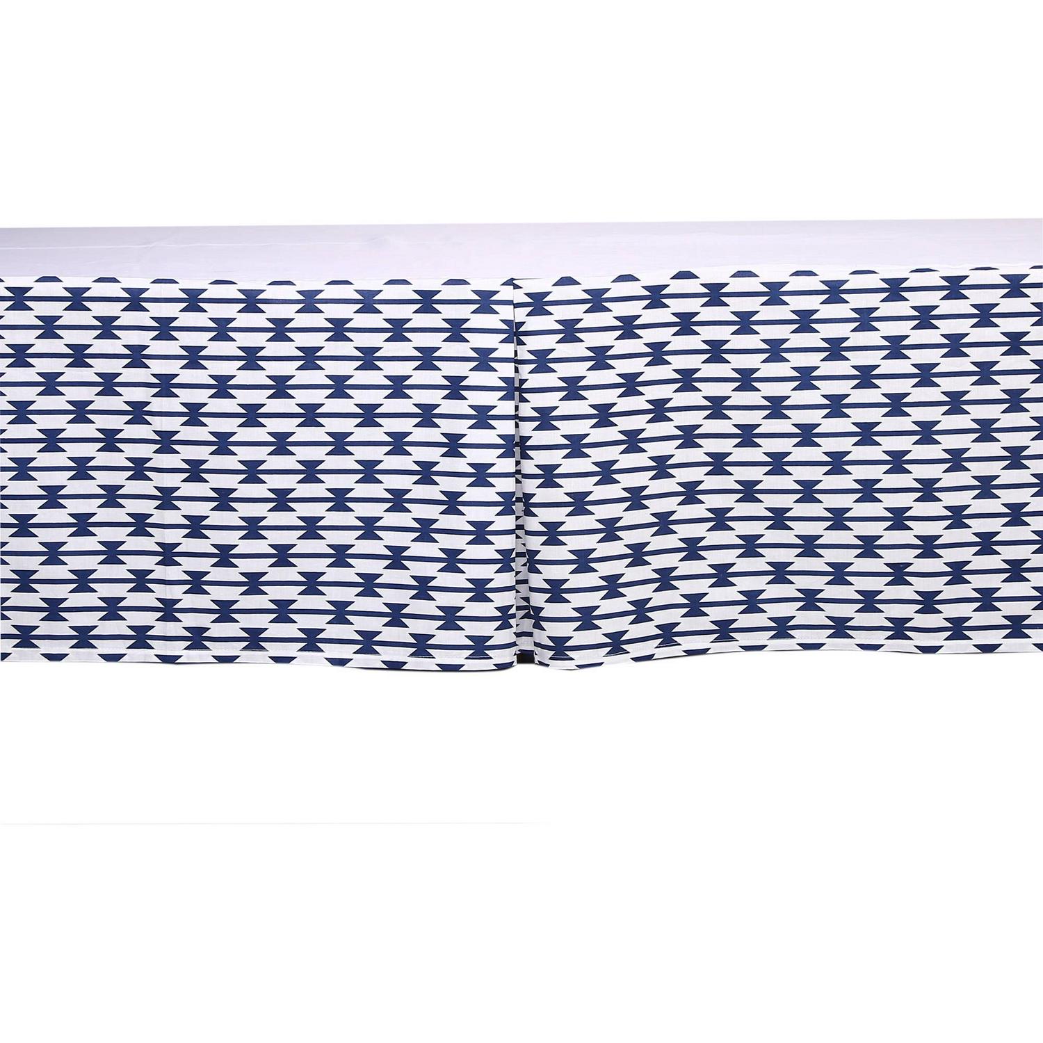 Bacati - Liam Aztec Aqua/Orange/Navy 10-Piece Nursery in a Bag Crib Bedding Set 100% Cotton Percale Unisex Crib Bedding Set with 2 crib fitted sheets - Image 4