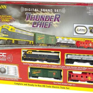 Bachmann Trains HO Scale Thunder Chief - Ready To Run Electric Train Set w/ Sound Value Equipped Locomotive