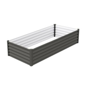 Backyard Galvanized Steel Garden Bed 78"Lx40"Wx16"H - Woodland Gray
